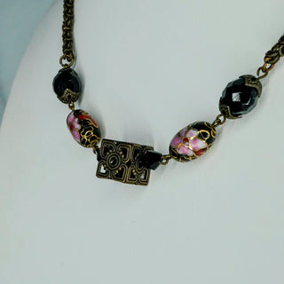 Reserved Grace Vintage Cloisonné Box Pendant Enamel Keepsake Necklace - 24" - Necklaces