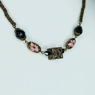 Reserved Grace Vintage Cloisonné Box Pendant Enamel Keepsake Necklace - 24" - Necklaces