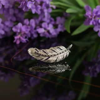 Reserved Grace Vintage Lisner Feather Brooch with Amethyst Baguette Rhinestones - Brooches & Lapel Pins Brooch