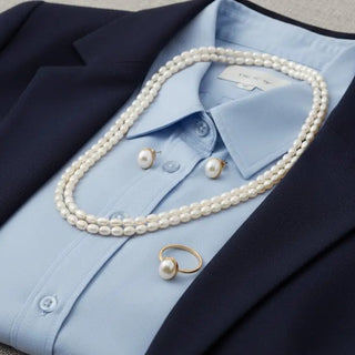 Reserved Grace Vintage Unknown Freshwater Pearl Elegant Beaded Opera-Length Necklace - 48" - Necklaces Necklace