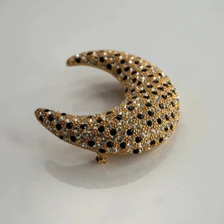 Reserved Grace Rare Ciner Crescent Moon Vintage Rhinestone Brooch Jewelry - Brooches & Lapel Pins Brooch
