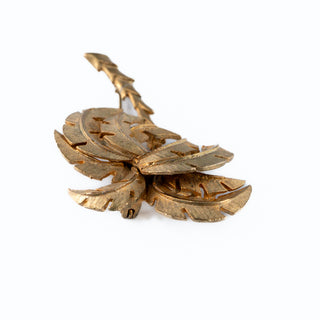 Vintage Spanish Damascene Palm Tree Brooch Pin