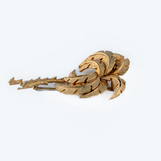 Vintage Spanish Damascene Palm Tree Brooch Pin