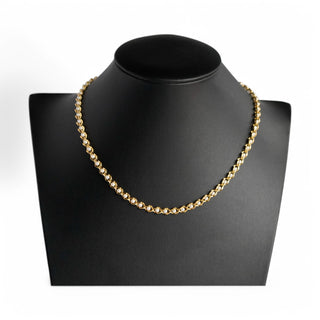 Vintage Monet Pearl Chain Choker Necklace – Gold Tone, 16” Classic Elegance, As Seen in Our Video