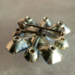 Vintage Mixed Lot Blue Rhinestone Brooches and Pins Collection by Reserved Grace