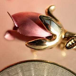 Vintage Mixed Lot Elgin American Cloisonne Rose Brooches